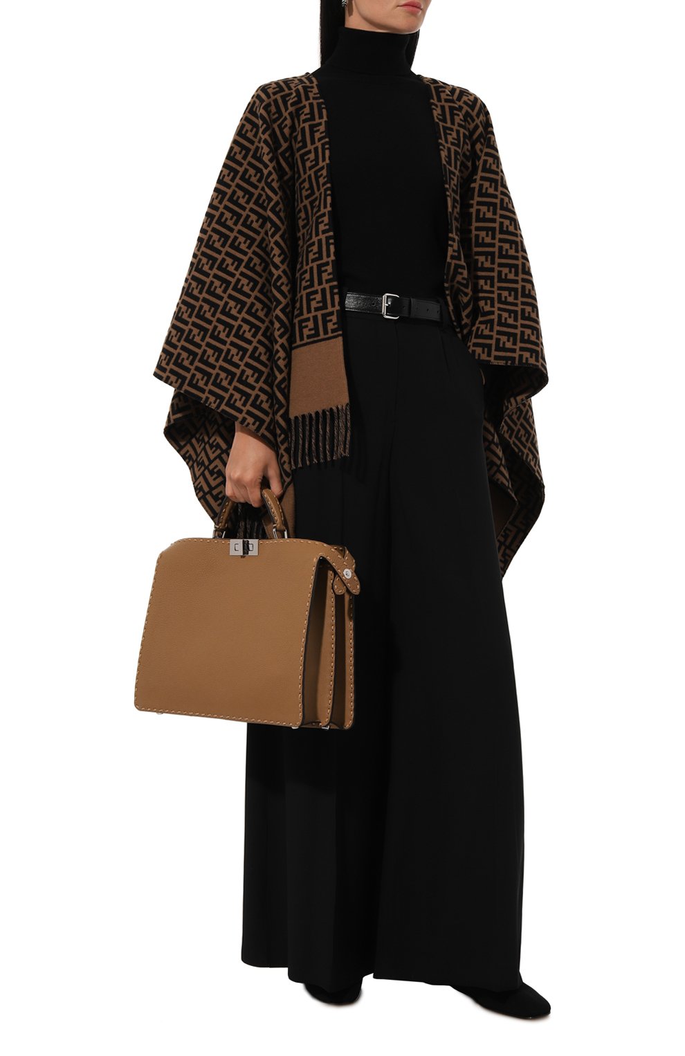 Сумка peekaboo FENDI светло-коричневого цвета по цене 648000 руб., арт. 7VA529 ARK0, фото 7 Сумка peekaboo FENDI, арт. 7VA529 ARK0, фото 7