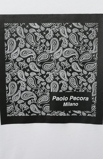Хлопковая футболка PAOLO PECORA MILANO белого цвета по цене 7200 руб., арт. PP3347/6-12, фото 3 Хлопковая футболка PAOLO PECORA MILANO, арт. PP3347/6-12, фото 3