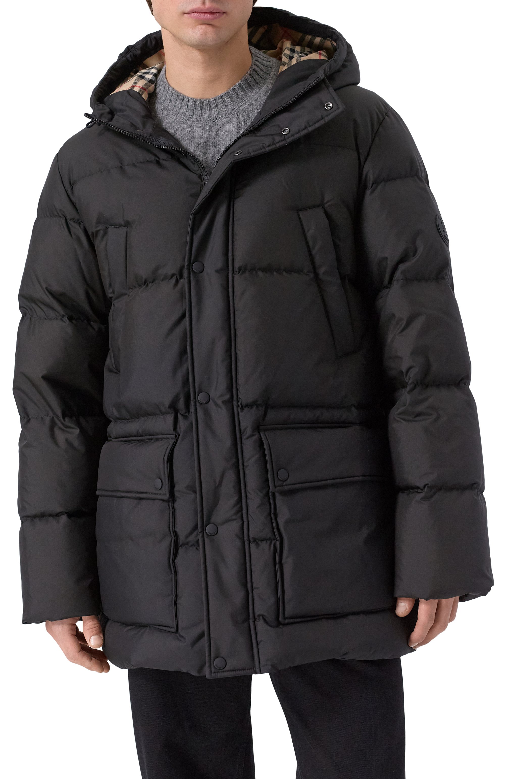 Пуховик BURBERRY черного цвета по цене 275500 руб., арт. 8110360, фото 3 Пуховик BURBERRY, арт. 8110360, фото 3