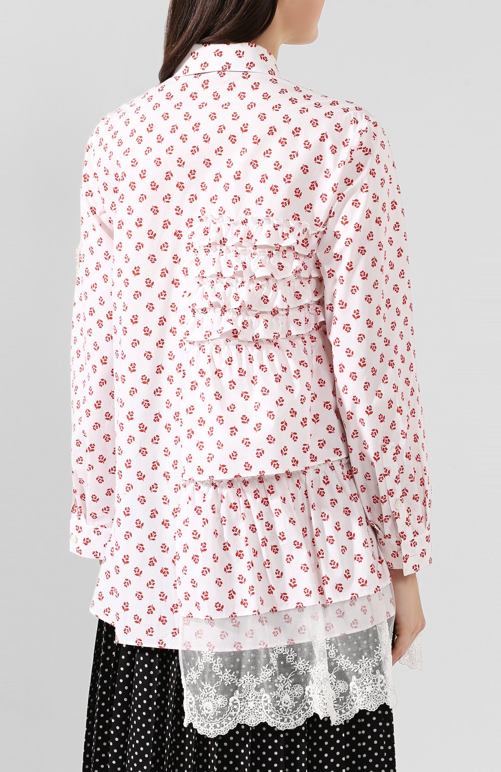 Блузка 4 moncler simone rocha MONCLER GENIUS красного цвета по цене 65500 руб., арт. E2-09W-55202-00-54ACW, фото 4 Блузка 4 moncler simone rocha MONCLER GENIUS, арт. E2-09W-55202-00-54ACW, фото 4