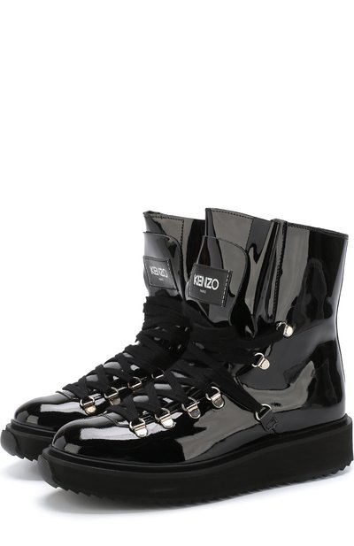Лаковые ботинки с внутренней меховой отделкой KENZO, арт. 2BT301L64, фото 1