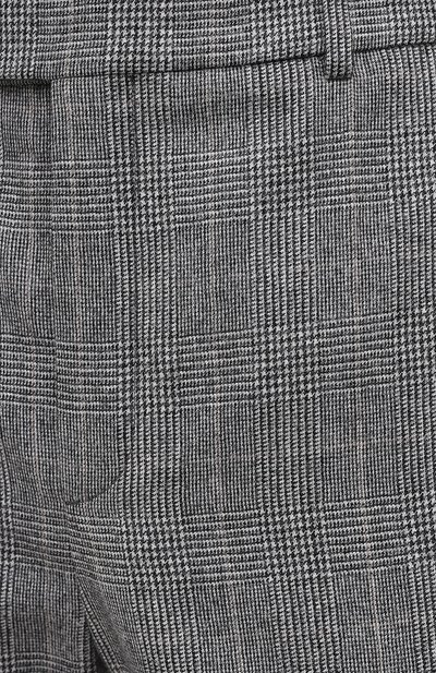 Шерстяные брюки SAINT LAURENT серого цвета по цене 112500 руб., арт. 596927/Y1B54, фото 5 Шерстяные брюки SAINT LAURENT, арт. 596927/Y1B54, фото 5