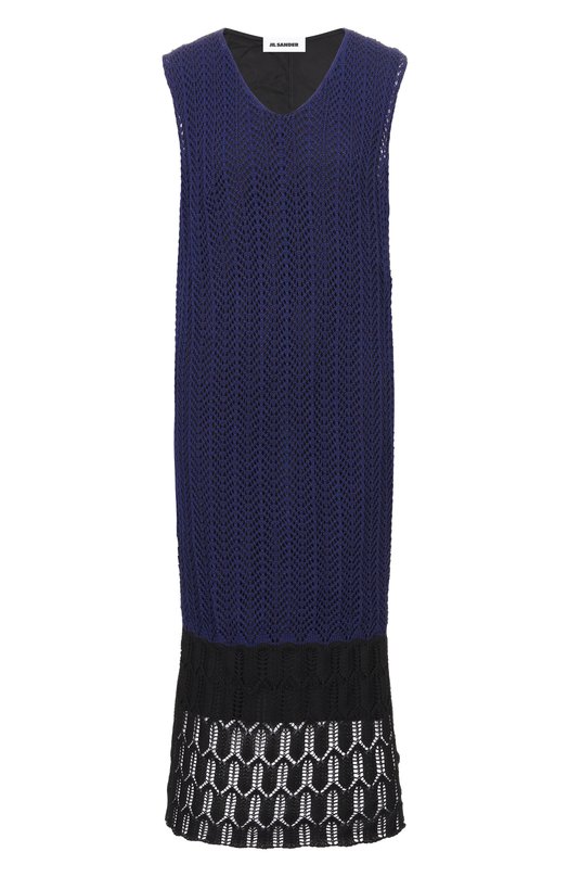 Хлопковое платье Jil Sander J02CT0591/J15477 Синий J02CT0591/J15477