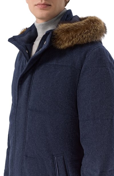 Кашемировый пуховик с отделкой из енота STEFANO RICCI, арт. MDJ6300293/4816, фото 5