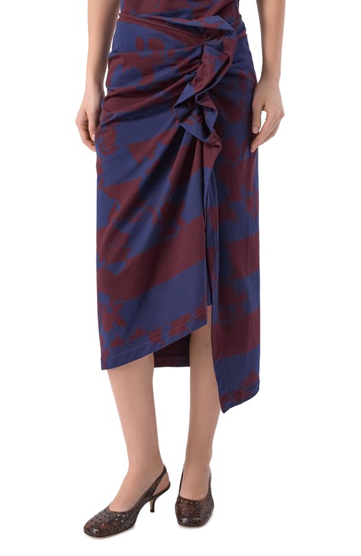 Хлопковая юбка Dries Van Noten 131113/3345 Разноцветный  131113/3345 Фото 3