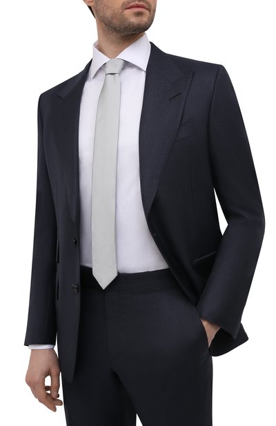 Шелковый галстук DOLCE & GABBANA светло-серого цвета по цене 19100 руб., арт. GT149E/G0JLY, фото 2 Шелковый галстук DOLCE & GABBANA, арт. GT149E/G0JLY, фото 2