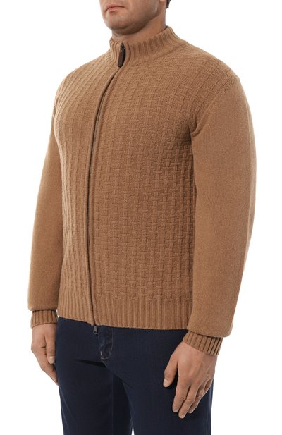 Шерстяной кардиган CANALI бежевого цвета по цене 87050 руб., арт. C0022B/MK01961, фото 3 Шерстяной кардиган CANALI, арт. C0022B/MK01961, фото 3