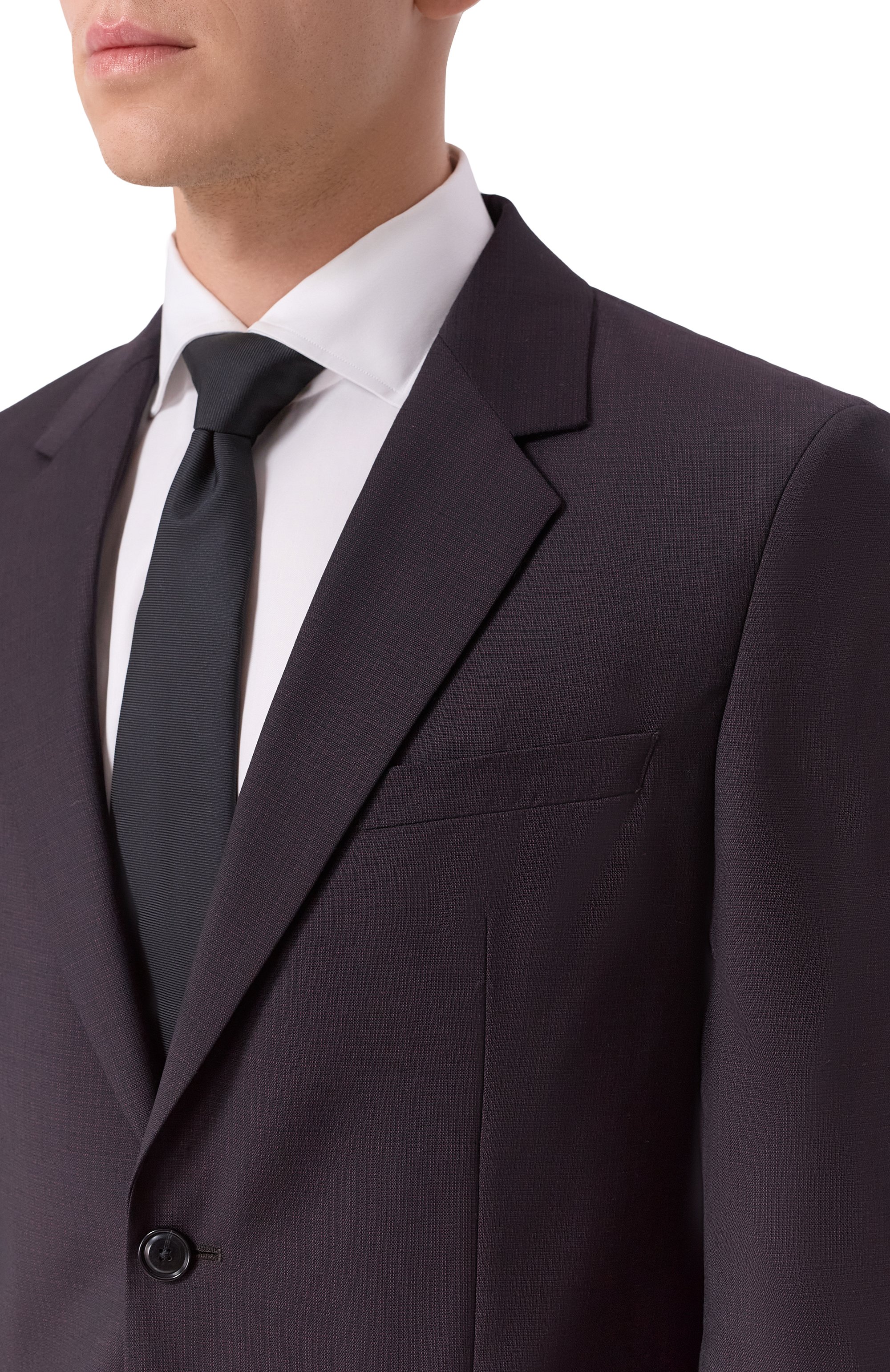 Шерстяной костюм BOSS темно-фиолетового цвета по цене 89950 руб., арт. 50551730, фото 6 Шерстяной костюм BOSS, арт. 50551730, фото 6