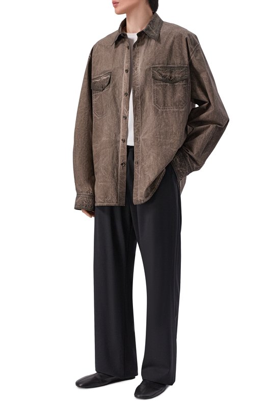 Хлопковая рубашка Uma Wang UM1517 Коричневый  UM1517 Фото 2