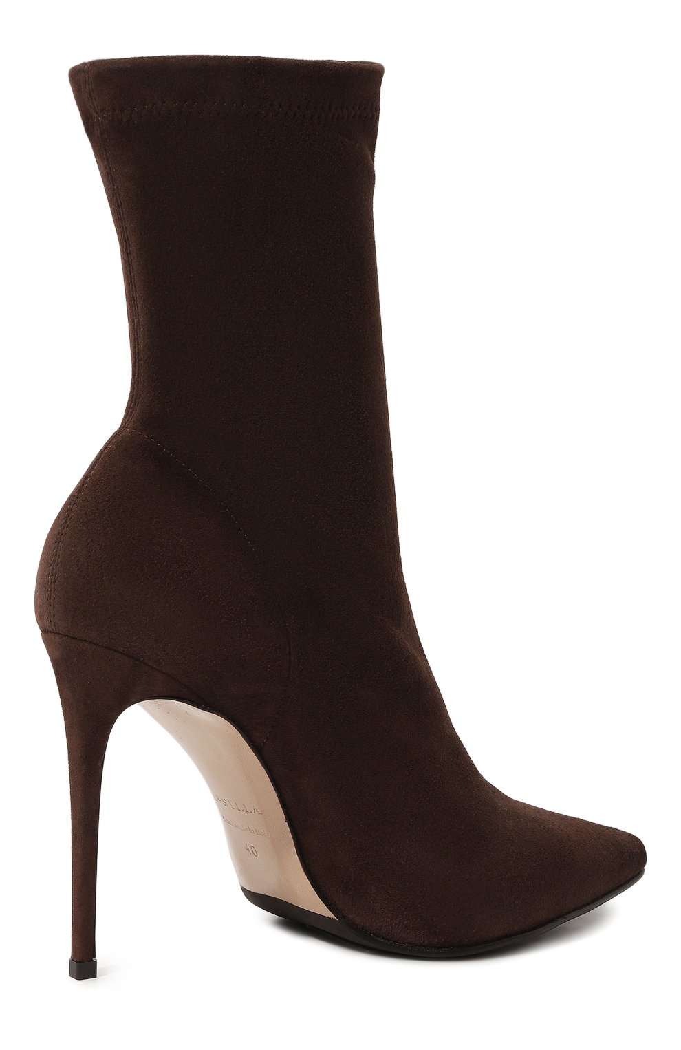 Замшевые ботильоны stivaletto eva 100 LE SILLA, арт. 2195V090R1PPVST, фото 5