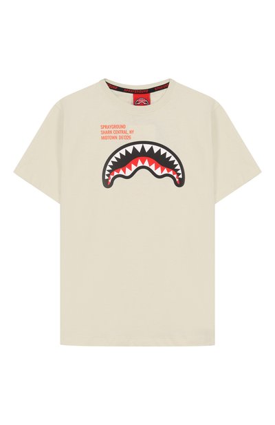 Хлопковая футболка SPRAYGROUND, арт. SPY1384SAGE/SHARK BASIC REG T-SHIRT SAGE
