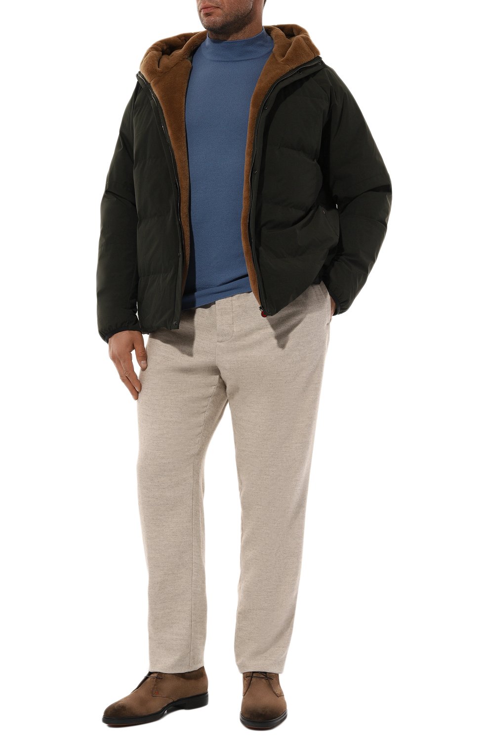 Брюки из хлопка и шерсти KITON, арт. UPLACK0145F03, фото 2