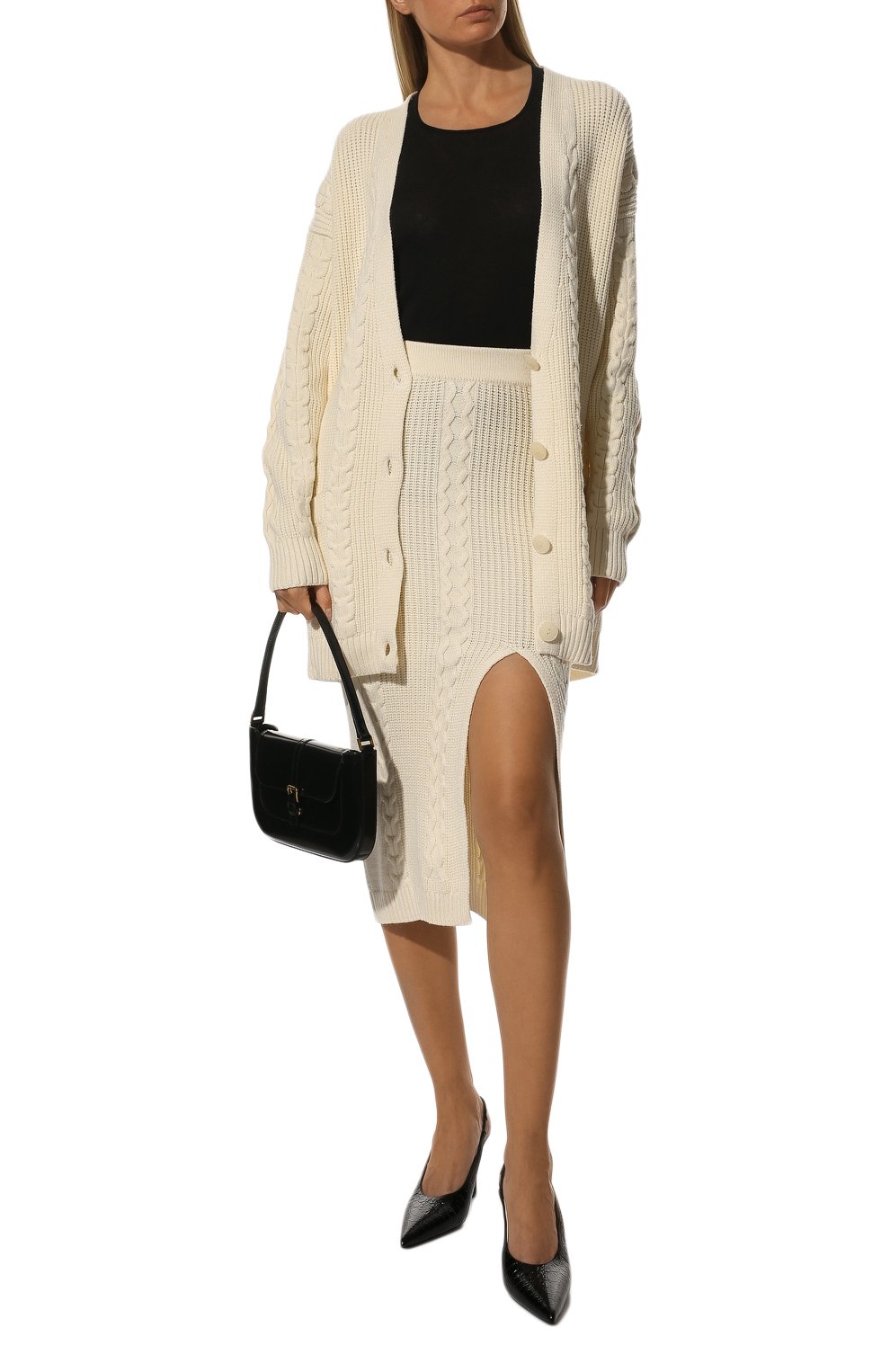 Юбка PATRIZIA PEPE кремового цвета по цене 21190 руб., арт. 8G0281_K037, фото 2 Юбка PATRIZIA PEPE, арт. 8G0281_K037, фото 2