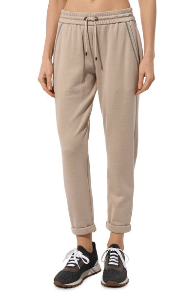 Брюки из хлопка и шелка BRUNELLO CUCINELLI, арт. MD828B1066, фото 3