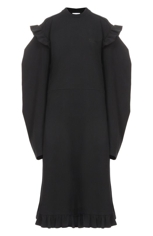 Хлопковое платье VETEMENTS WE54DR140B/1200 JERSEY Чёрный WE54DR140B/1200 JERSEY