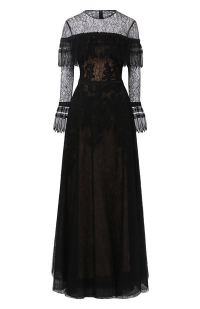 Кружевное платье-макси с оборками ZUHAIR MURAD, арт. DRP18022/NFLA001, фото 1