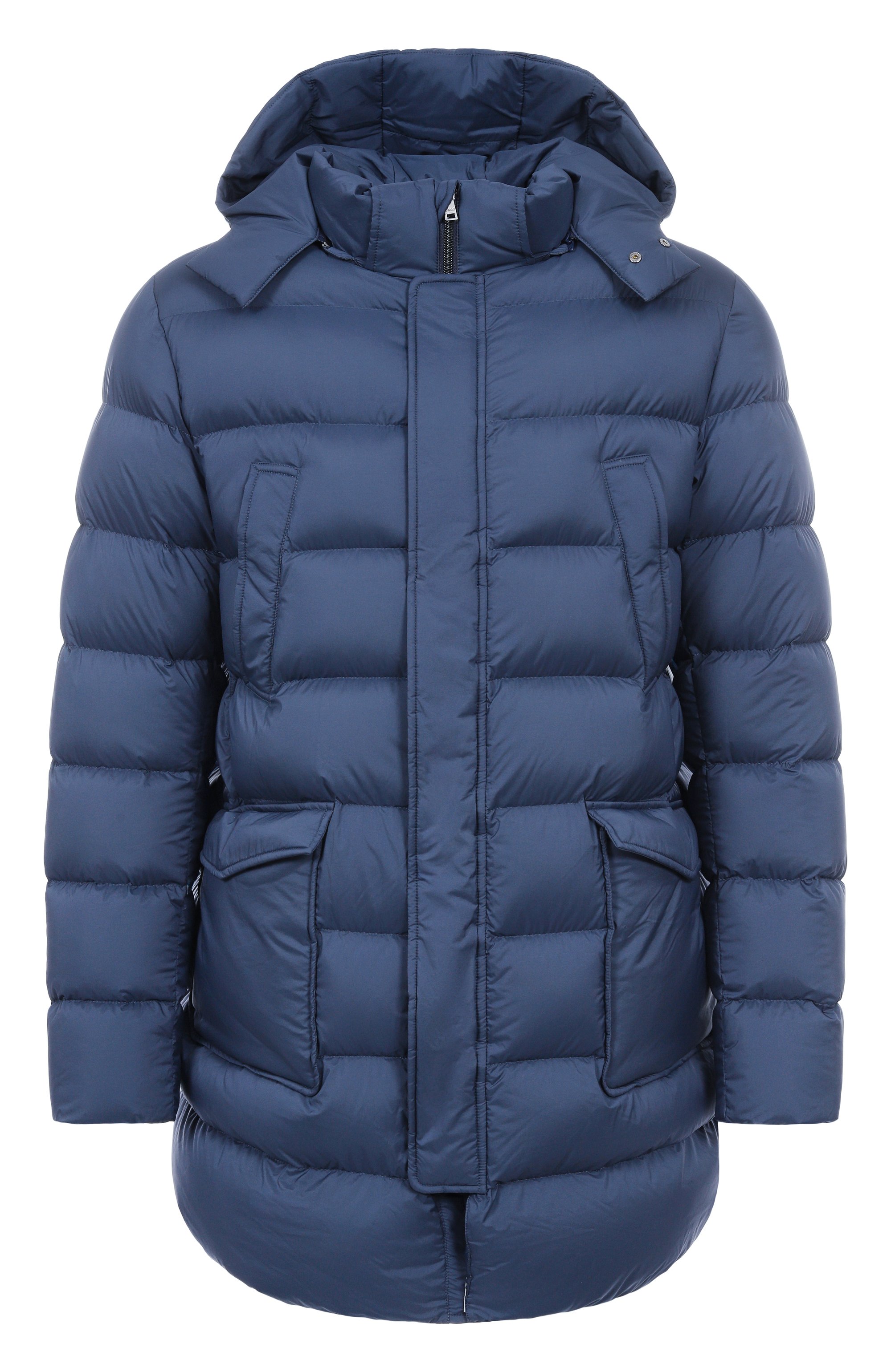 Пуховик HERNO синего цвета по цене 149000 руб., арт. PI003ULE/19288, фото 1 Пуховик HERNO, арт. PI003ULE/19288, фото 1