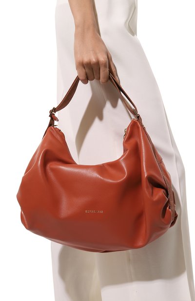 Сумка hobo medium BORBONESE оранжевого цвета по цене 67900 руб., арт. 924162, фото 2 Сумка hobo medium BORBONESE, арт. 924162, фото 2