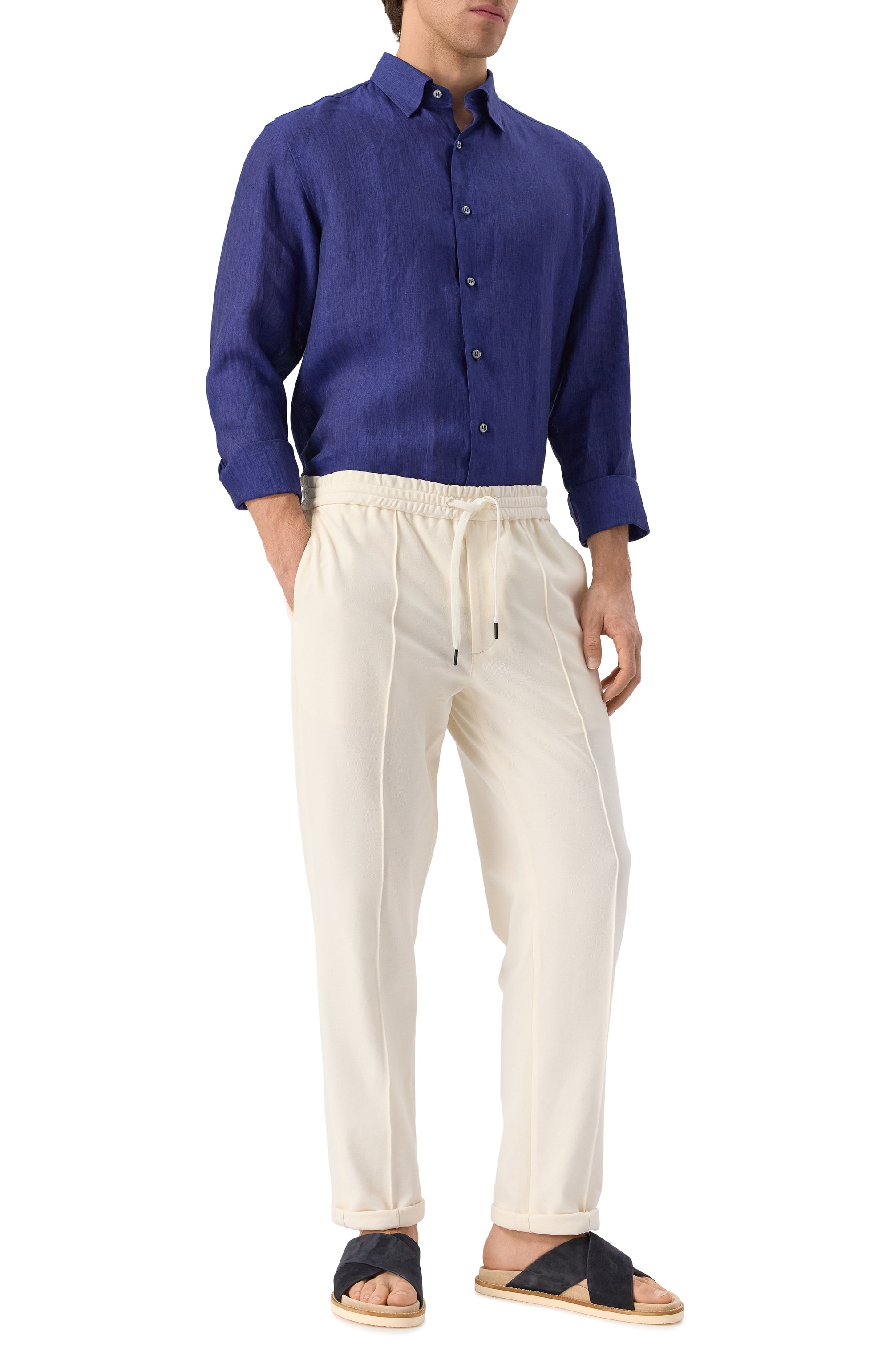 Замшевые шлепанцы cross-over BRUNELLO CUCINELLI, арт. MZUSILY327, фото 2