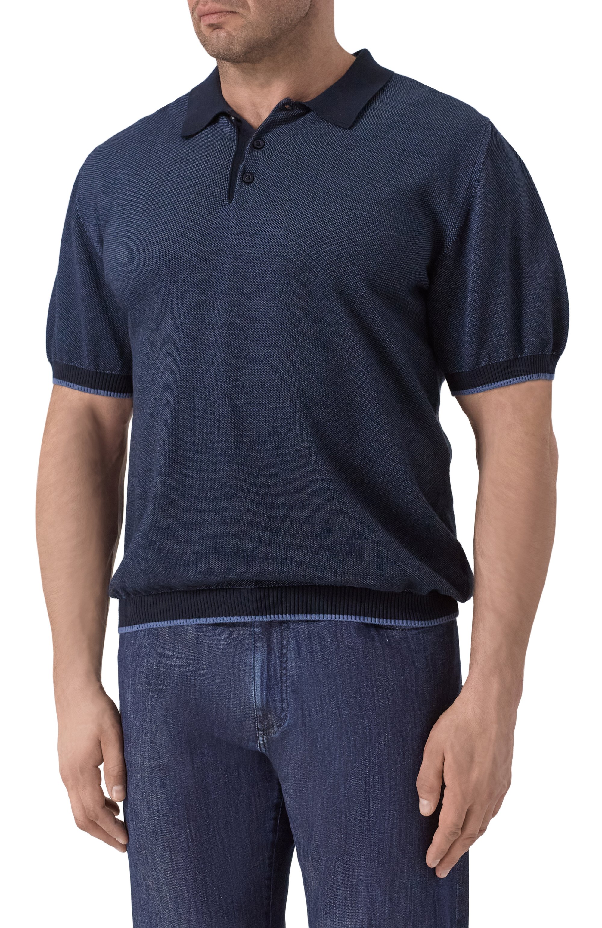 Хлопковое поло CANALI, арт. C0127B/MK02265, фото 3