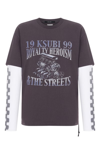 Мужская хлопковый лонгслив KSUBI, арт. MPF25TE015