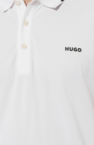 Хлопковое поло HUGO, арт. 50467344, фото 5