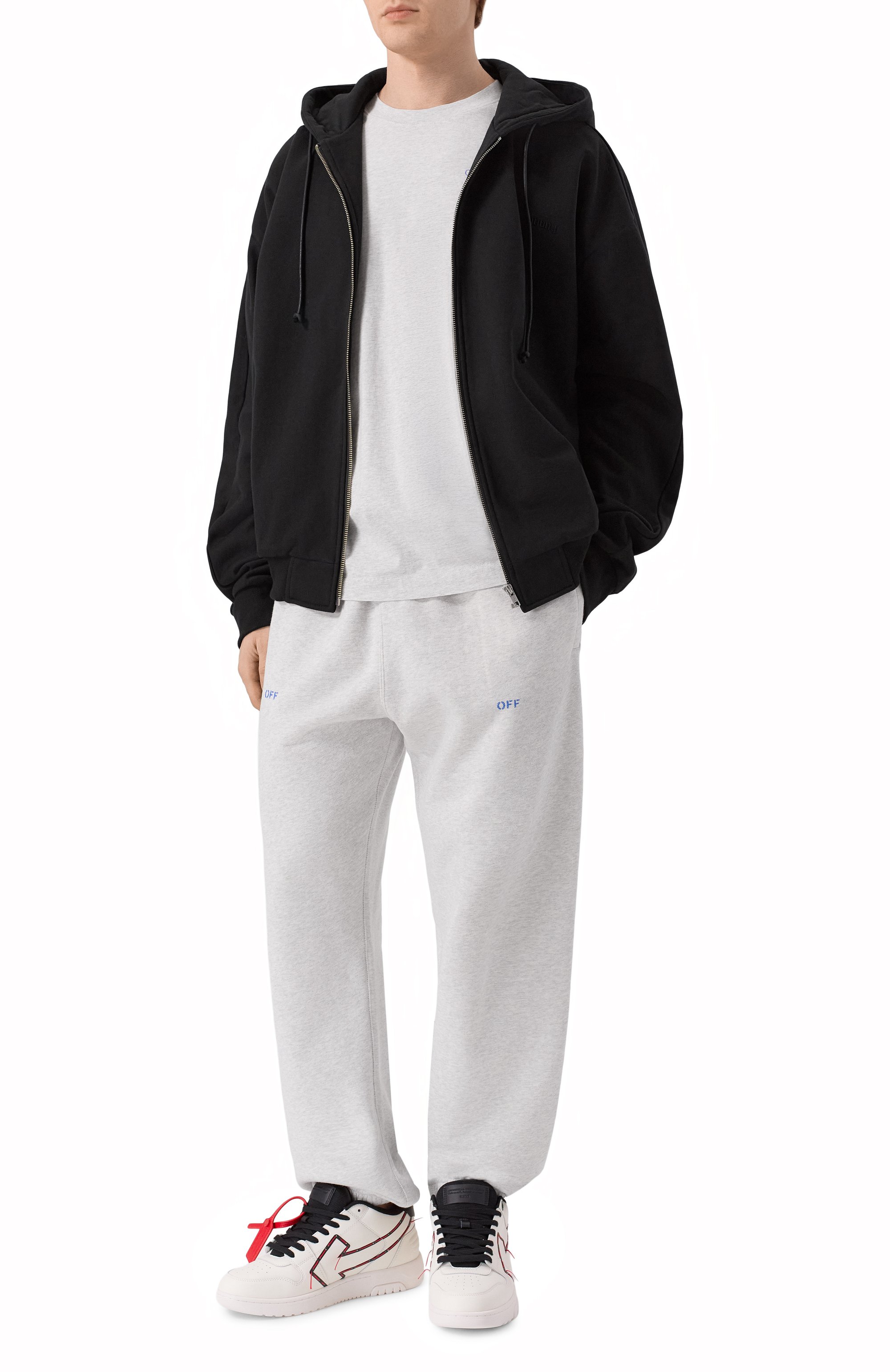 Хлопковые джоггеры OFF-WHITE, арт. 0MCH057F25FLE003, фото 2