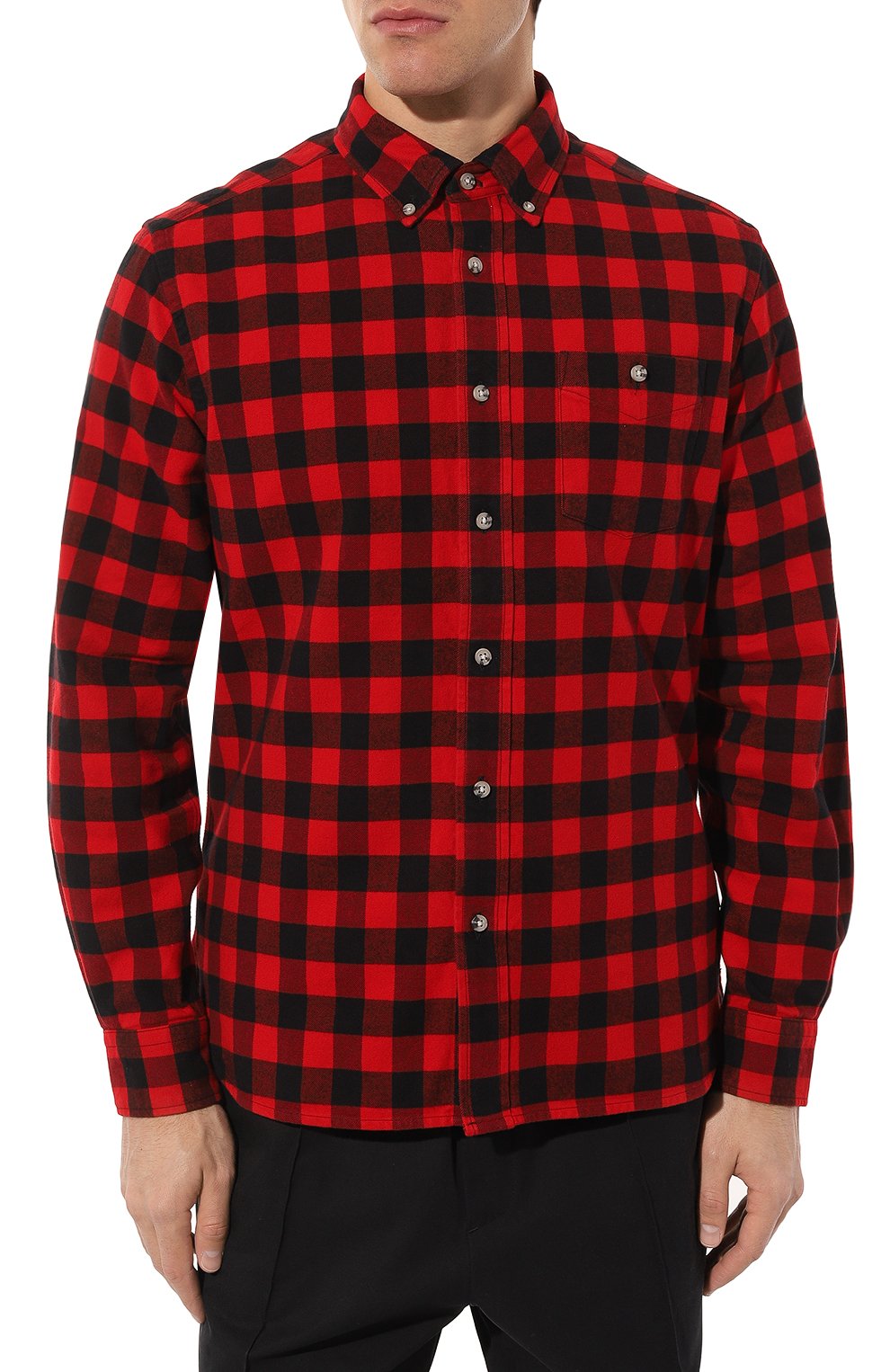 Хлопковая рубашка WOOLRICH красного цвета по цене 20000 руб., арт. CFWOSI0090MRUT3104, фото 3 Хлопковая рубашка WOOLRICH, арт. CFWOSI0090MRUT3104, фото 3