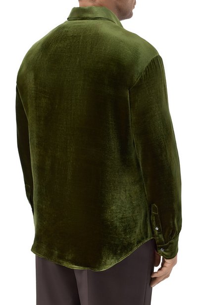 Рубашка из вискозы и шелка GIORGIO ARMANI, арт. GM004493/TE23533, фото 4