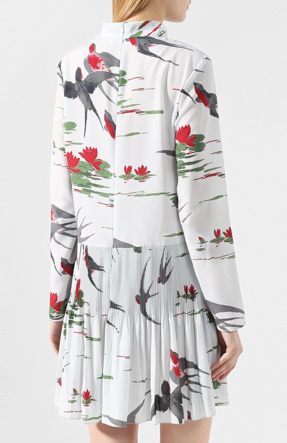 Платье с принтом REDVALENTINO бирюзового цвета по цене 57250 руб., арт. SR0VAF80/4J6, фото 4 Платье с принтом REDVALENTINO, арт. SR0VAF80/4J6, фото 4