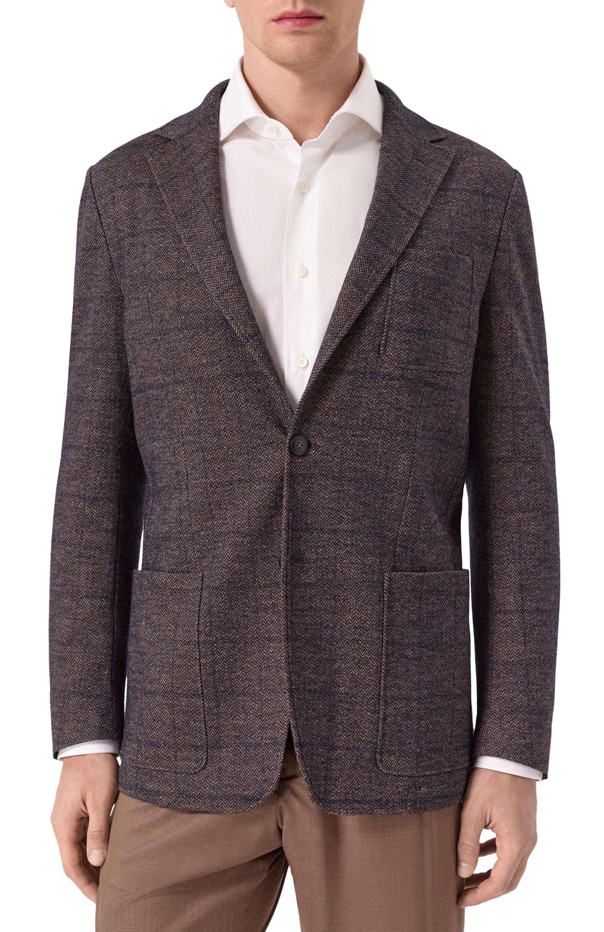 Пиджак из шерсти и хлопка CANALI, арт. J0147/JJ02554, фото 4