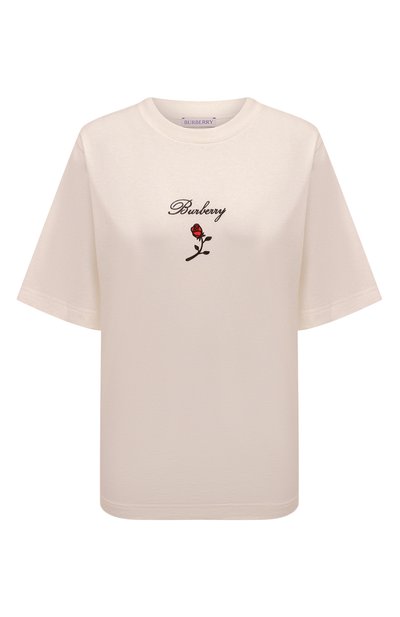 Женская хлопковая футболка BURBERRY, арт. 8083647