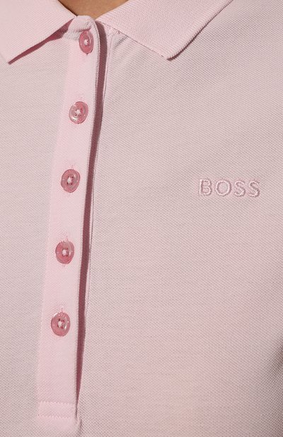 Хлопковое поло BOSS розового цвета по цене 10500 руб., арт. 50475176, фото 5 Хлопковое поло BOSS, арт. 50475176, фото 5