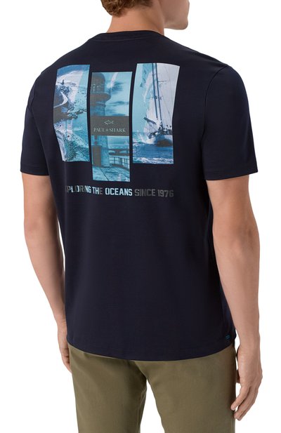 Хлопковая футболка PAUL&SHARK, арт. 15311633/3XL-6XL, фото 4