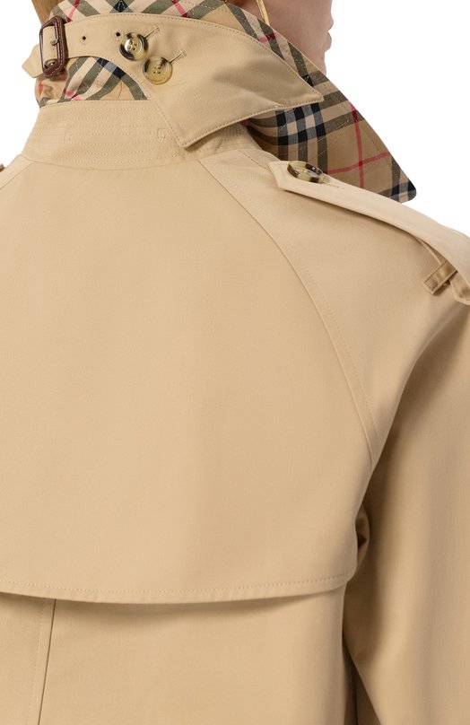 Хлопковый тренч Burberry 8071004 Бежевый  8071004 Фото 5