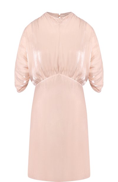 Женское однотонное мини-платье с воротником-стойкой PRADA, арт. P36U6-1RZO-F0442