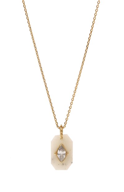 Подвеска на цепочке HANKA_IN кремового цвета по цене 15000 руб., арт. INS-LG47-PDL-CZ-0.5M, фото 3 Подвеска на цепочке HANKA_IN, арт. INS-LG47-PDL-CZ-0.5M, фото 3