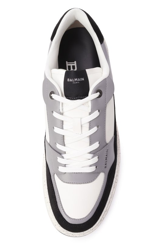 Кожаные кеды B-Court Flip Balmain FM0VI349/LBIC Серый  FM0VI349/LBIC Фото 6