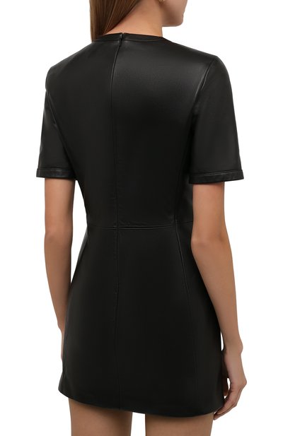 Кожаное платье SAINT LAURENT, арт. 672865/YC2ZZ, фото 4