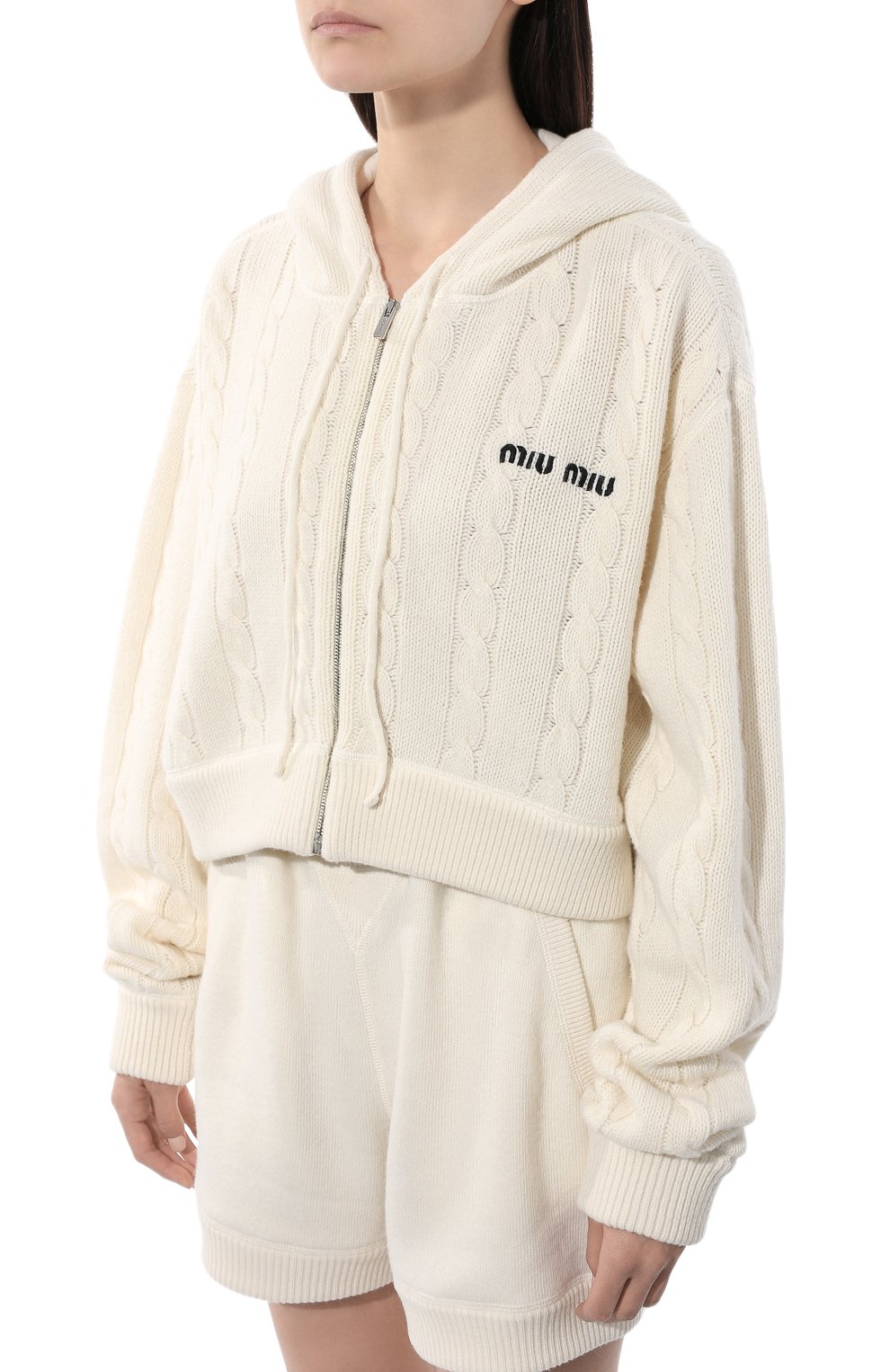 Шерстяной кардиган MIU MIU, арт. MMF525-1ZLF-F0009, фото 3