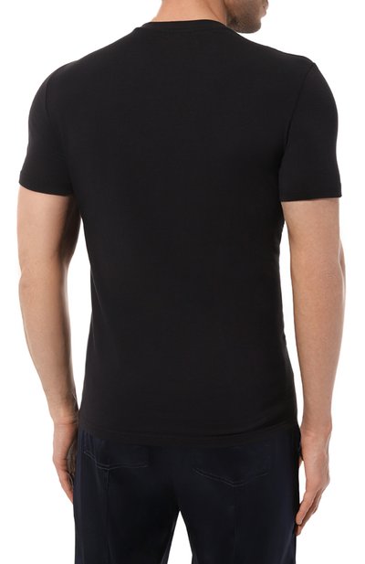 Хлопковая футболка ZEGNA темно-синего цвета по цене 13400 руб., арт. N3M201680, фото 4 Хлопковая футболка ZEGNA, арт. N3M201680, фото 4