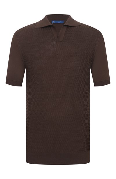 Мужская поло из хлопка и шелка ANDREA CAMPAGNA, арт. SU26ST210-03/FST26