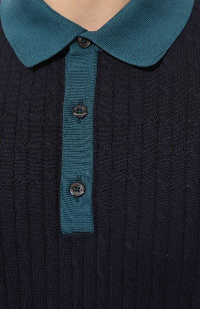 Поло из шелка и хлопка CORNELIANI, арт. 91M552-3125144, фото 5