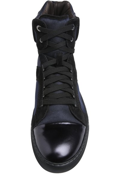 Высокие кеды с кож аной отделкой LANVIN, арт. FM-SKVBHT-RAS0-P15, фото 4