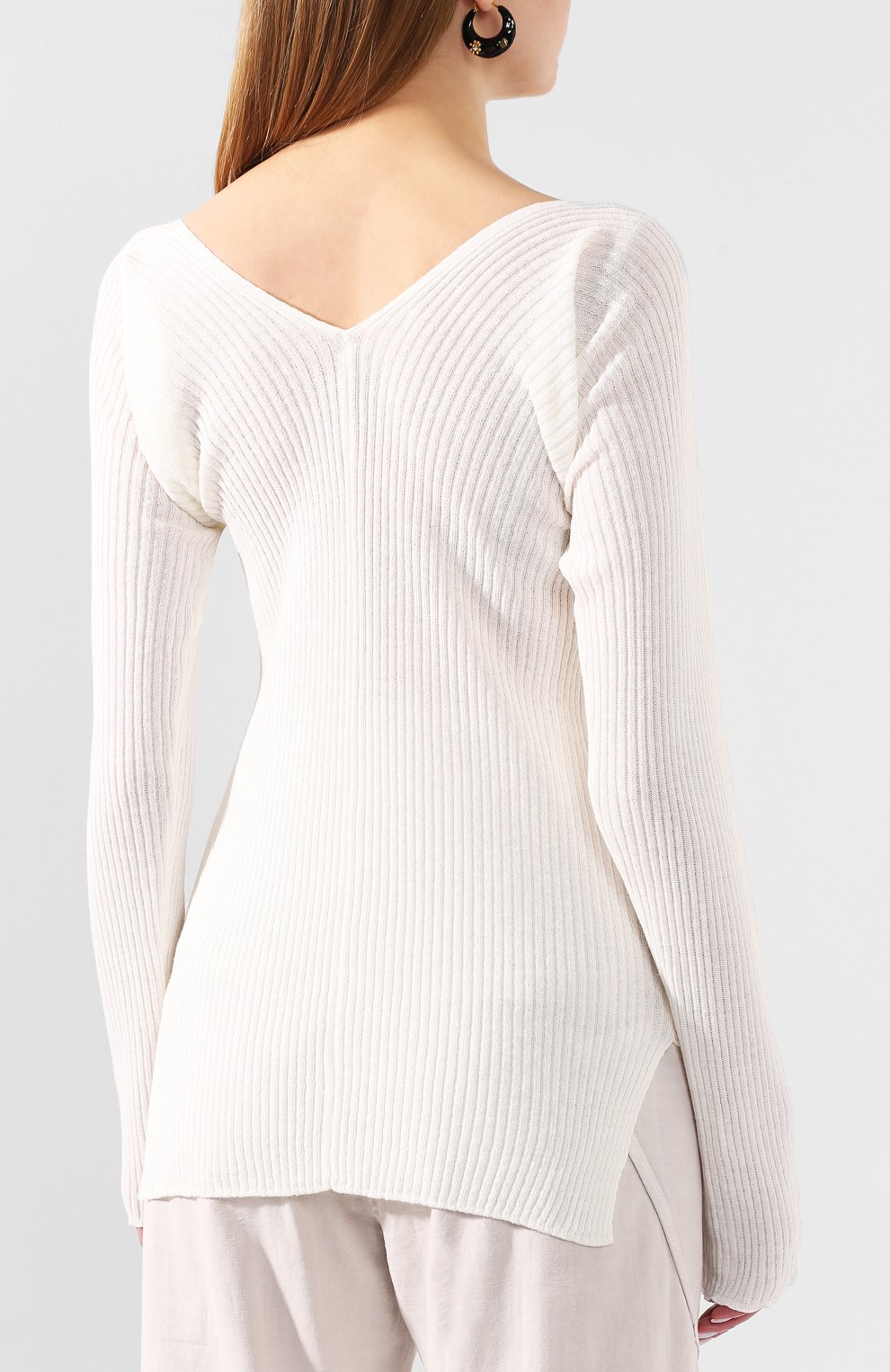 Льняной пуловер LOW CLASSIC, арт. L0W20SS_KN08WH, фото 4