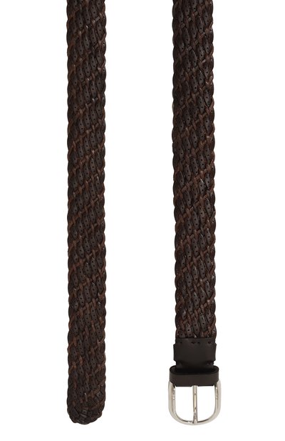 Кожаный ремень BRUNELLO CUCINELLI темно-коричневого цвета по цене 82500 руб., арт. MAUEC327, фото 3 Кожаный ремень BRUNELLO CUCINELLI, арт. MAUEC327, фото 3