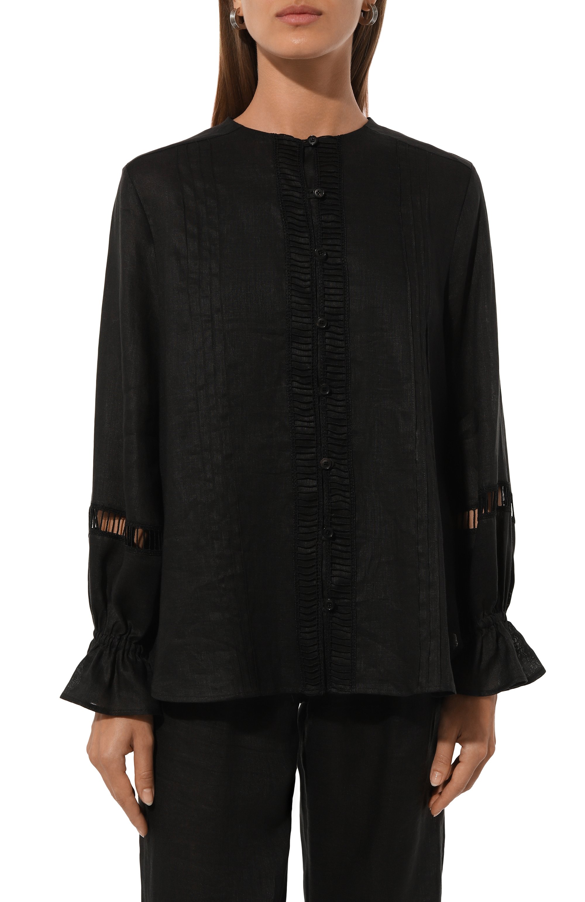 Льняная блузка KITON, арт. D57461H05953, фото 3