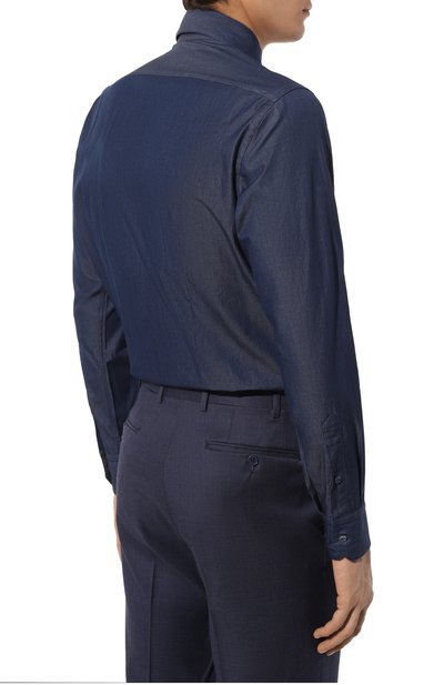 Рубашка из хлопка и кашемира ZILLI, арт. CLAC04ZS01BGTZS00600, фото 5