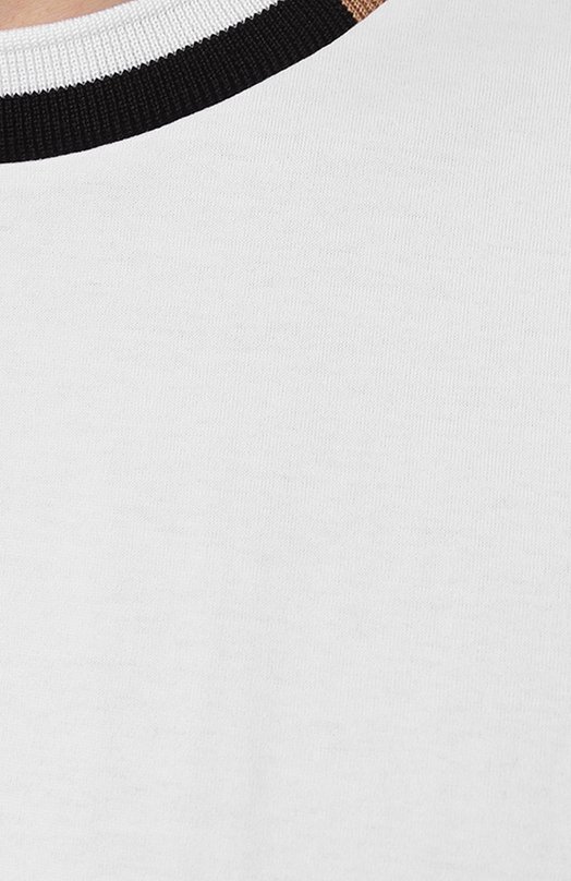 Хлопковая футболка BOSS 50513364 Белый  50513364 Фото 5