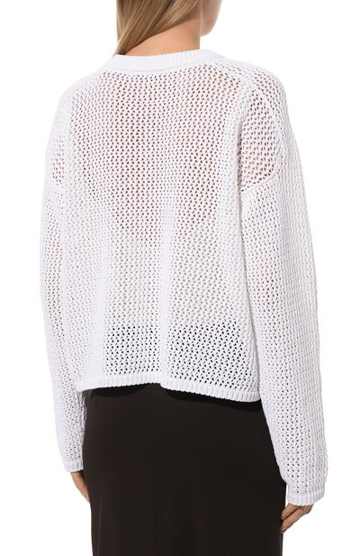 Хлопковый пуловер KITON белого цвета по цене 106000 руб., арт. D57722100, фото 4 Хлопковый пуловер KITON, арт. D57722100, фото 4